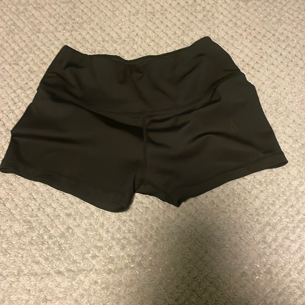 black athletic shorts